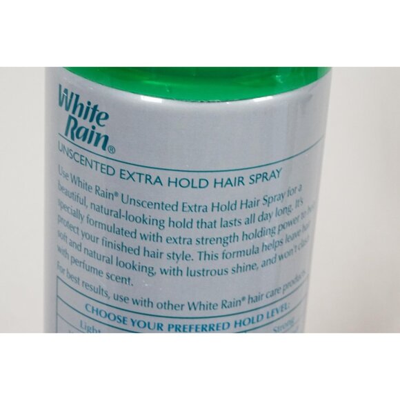White Rain Aerosol Hairspray Unscented Extra Hold Vintage 2005 Old Packaging - Picture 7 of 8
